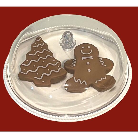 American Girl Cookies For Santa Dome Platter Doll Size Christmas Gingerbread New - Picture 9 of 9